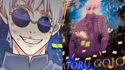 Con altar incluido: Homenajes a "Satoru Gojo" se toman el Metro de Santiago