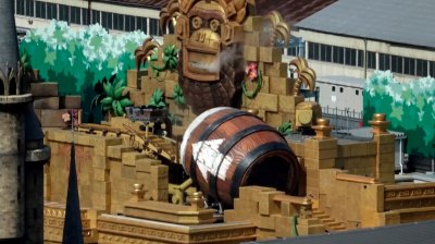 Esta es la increíble montaña rusa de Donkey Kong