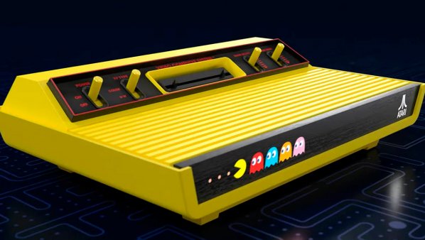 Este es el espectacular Atari 2600+ versión PAC-MAN